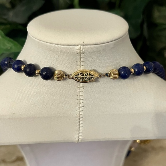 Cloisonné and Stone Necklace - Picture 6 of 9